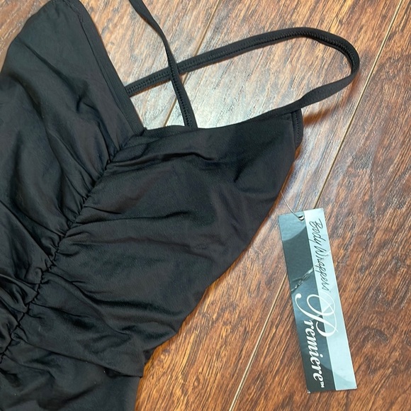 Body Wrappers Premiere #P522 shirred camisole leotard - Picture 3 of 8